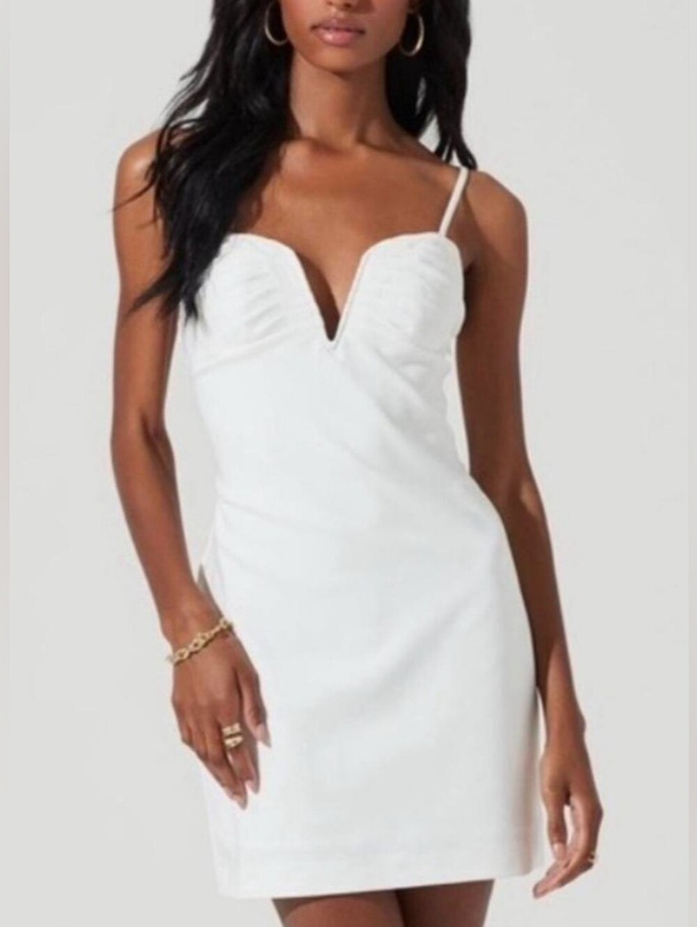 ASTR The Label Ruched Bust Mini Dress